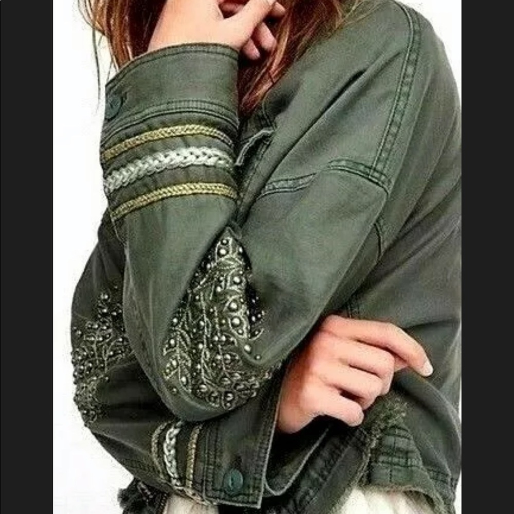 Free people cropped army jacket S